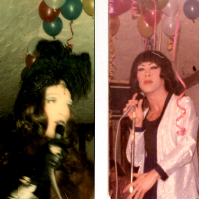 Left : New Year’s party (31 December). Right: Shawn Innoui. Photo credit: Unknown photographer. 1974. AGQ-F0127/I-026 (photos B). Fonds John Banks. Collection of the Archives gaies du Québec