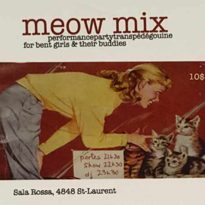 Affiche Meow Mix 2010-2011. Crédit photo : kimura*lemoine
